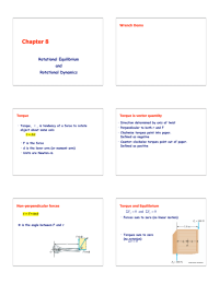 Chapter 8 Rotational Equilibrium and Rotational Dynamics