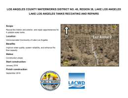 LOS ANGELES COUNTY WATERWORKS DISTRICT NO. 40, REGION 38, LAKE... LAKE LOS ANGELES TANKS RECOATING AND REPAIRS