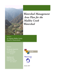 Watershed Management Area Plan for the Malibu Creek Watershed