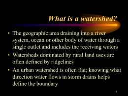 What is a watershed?