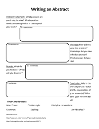 Writing an Abstract