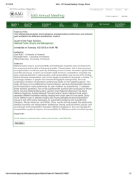 Abstract Title: The relationship between travel distance, transportation preferences and national park visitation for different racial/ethnic visitors