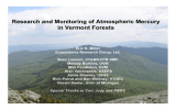 Research and Monitoring of Atmospheric Mercury in Vermont Forests