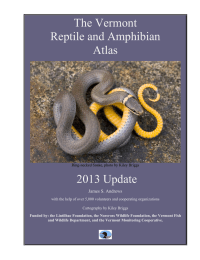 The Vermont Reptile and Amphibian Atlas 2013 Update