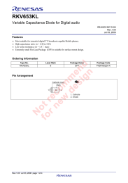 RKV653KL Variable Capacitance Diode for Digital audio Features