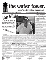 volume 17 - issue 2  tuesday, february 3, 2015 ... uvm.edu/~watertwr @thewatertower  thewatertower.tumblr.com