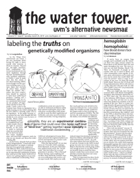 volume 15 - issue 8 - tuesday, march 25, 2014-... uvm.edu/~watertwr    -   @thewatertowernews   -...