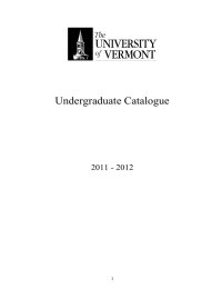 Undergraduate Catalogue  2011 - 2012 1