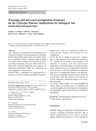 Warming and increased precipitation frequency