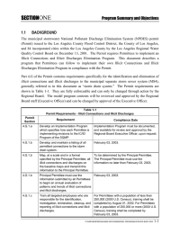 SECTION Program Summary and Objectives 1.1 BACKGROUND