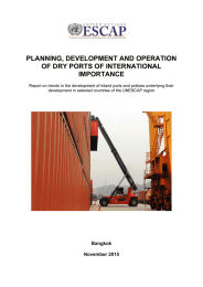 PLANNING, DEVELOPMENT AND OPERATION OF DRY PORTS OF INTERNATIONAL IMPORTANCE