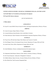   UNITED NATIONS ECONOMIC AND SOCIAL COMMISSION FOR ASIA AND THE...  Asia-Pacific High-Level Consultation on Financing for Development