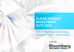 CLEAN ENERGY INVESTMENT OUTLOOK The 3