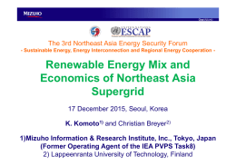 Renewable Energy Mix and Economics of Northeast Asia Supergrid