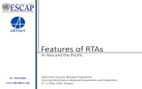 Features of RTAs In Asia and the Pacific