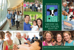 June 6-8   2014 Register Online Today!  www.uvm.edu/medicine/alumni