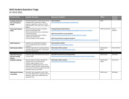 SEAS Student Questions Triage  Primary Topic Example Questions