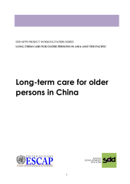 Long-term care for older persons in China