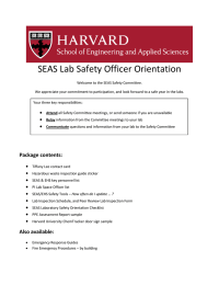 SEAS Lab Safety Officer Orientation