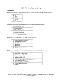 VCHIP LARC Needs Assessment Survey