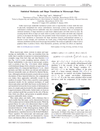 Statistical Mechanics and Shape Transitions in Microscopic Plates Ee Hou Yong