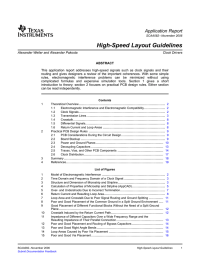 High-Speed Layout Guidelines Application Report ............................................................................