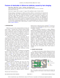Fracture of electrodes in lithium-ion batteries caused by fast charging Suo