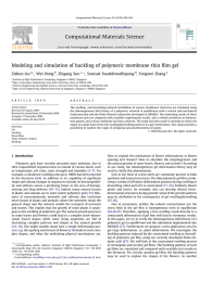 Modeling and simulation of buckling of polymeric membrane thin ﬁlm... Zishun Liu , Wei Hong , Zhigang Suo