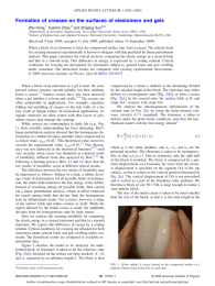 Formation of creases on the surfaces of elastomers and gels