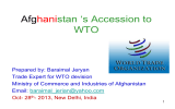 stan ‘s Accession to WTO Afg