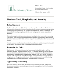 Policy V. 4.3.2 Responsible Official:  Vice President for Finance and Treasurer