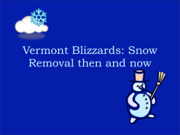 Vermont Blizzards: Snow Removal then and now