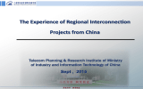 The Experience of Regional Interconnection Projects from China  Sept ,  2015