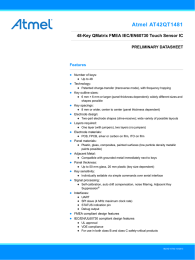 Atmel AT42QT1481 48-Key QMatrix FMEA IEC/EN60730 Touch Sensor IC Features PRELIMINARY DATASHEET