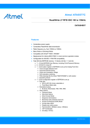 Atmel ATA5577C Read/Write LF RFID IDIC 100 to 150kHz Features DATASHEET