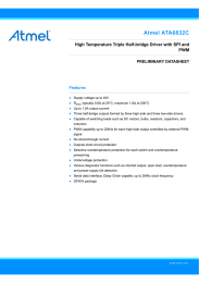 Atmel ATA6832C High Temperature Triple Half-bridge Driver with SPI and PWM Features