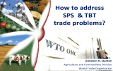 How to address SPS  &amp; TBT trade problems?