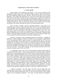 Nepal, together with Afghanistan and Bhutan, is one of three... developed countries in South Asia.  Like Bhutan, Nepal is... CHAPTER IX: CASE STUDY OF NEPAL