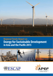 Energy for Sustainable Development Regional Trends Report on