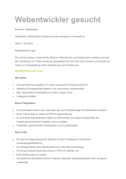 Webentwickler gesucht