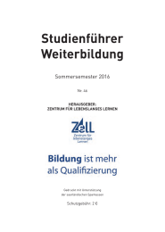 Studienführer Weiterbildung Sommersemester 2016 Nr. 46