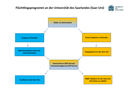 Flüchtlingsprogramm an der Universität des Saarlandes (Saar-Uni)