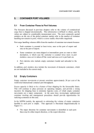 5. CONTAINER PORT VOLUMES 5.1 From Container Flows to Port Volumes