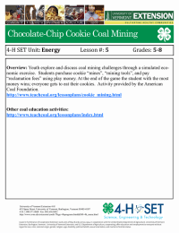 Chocolate-Chip Cookie Coal Mining : Energy 5 5-8