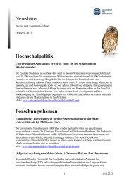 Newsletter Hochschulpolitik Presse und Kommunikation