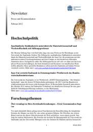 Newsletter Hochschulpolitik