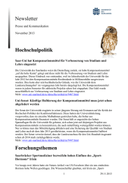 Newsletter Hochschulpolitik Presse und Kommunikation