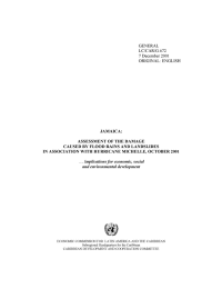 JAMAICA: ASSESSMENT OF THE DAMAGE CAUSED BY FLOOD RAINS AND LANDSLIDES