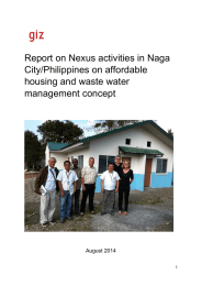 Report on Nexus activities in Naga City/Philippines on affordable management concept