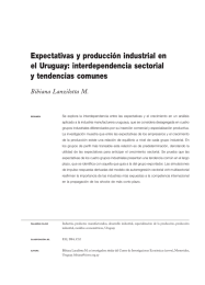 Expectativas y producción industrial en el Uruguay: interdependencia sectorial y tendencias comunes